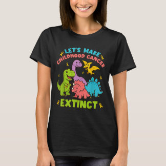 Camiseta Vamos Faz Cancer De Infância Vestir Dinossauros Ex
