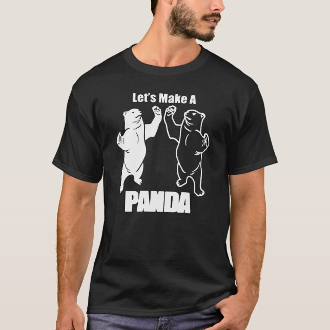 Camiseta Vamos Faz Uma Panda Preta E Branca De Urso Polar (Frente)