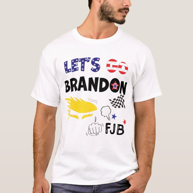 CAMISETA VAMOS FAZER BRANDON COM TRUMP (Frente)