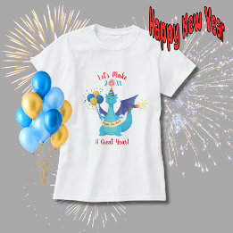 Camiseta Vamos Fazer Desta Um Grande Ano Festa Dragão