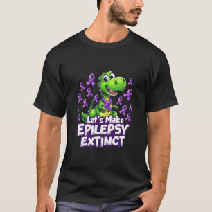 Camiseta Vamos Fazer Epilepsia Extinguir a Consciência Dino