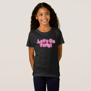 Camiseta Vamos Fazer uma Festa Rosas e Estrelas Brancas 