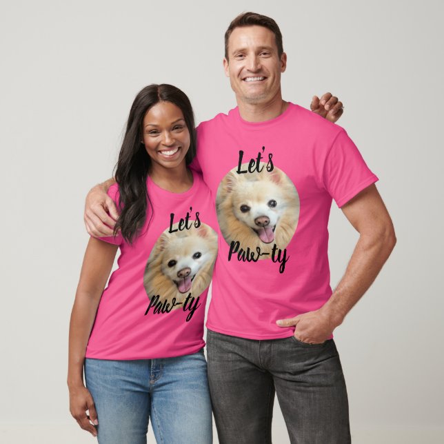 Camiseta Vamos fazer uma foto personalizada de cão (Unissex)