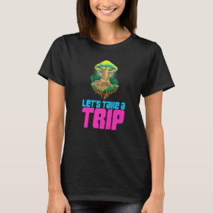 Camiseta Vamos Fazer Uma Viagem Mulheres Cogumelo Mágico P