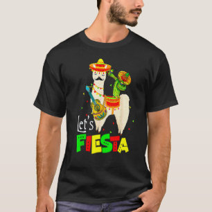 Camiseta Vamos Festa Lhama Cinco De Maio Cacto Sombrero G
