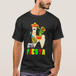 Camiseta Vamos Festa Lhama Cinco De Maio Cacto Sombrero G