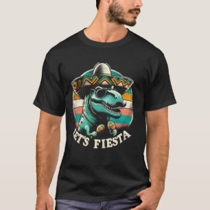 Camiseta Vamos Festa Mexicano Dino Trex Cinco De Maio Crian