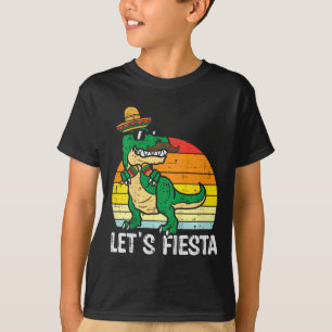 Camiseta Vamos Festa Mexicano Dino Trex Cinco De Mayo Crian