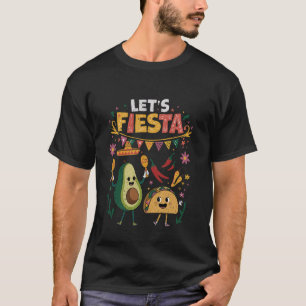 Camiseta Vamos Festa Taco Abacate Divertido Cinco De Maio M