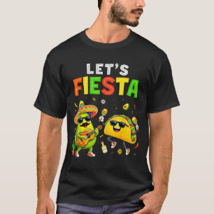 Camiseta Vamos Festa Tacos Mexicanos para Menino Homens Mul