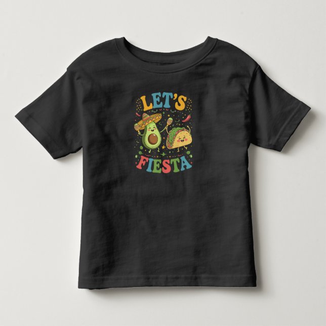Camiseta Vamos Festejar Abacate E Tacos Cinco De Mayo (Frente)