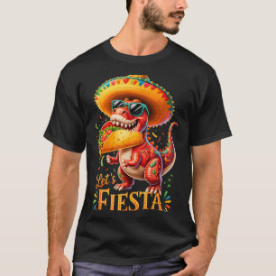 Camiseta Vamos festejar cinco de maio dino diversão Vamos f