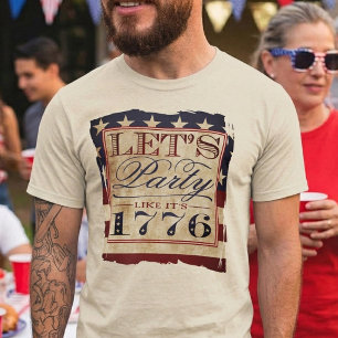Camiseta Vamos Festejar Como Se Fosse 1776 Vintage 4 De J
