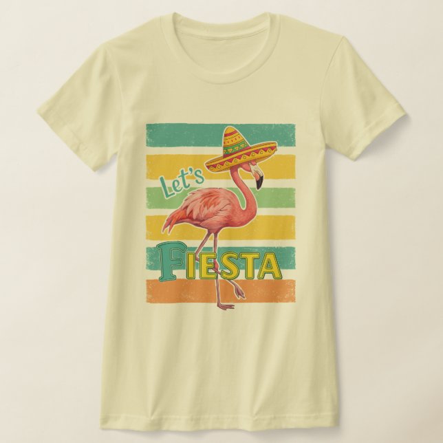 Camiseta Vamos Festejar Flamingo Cinco De Mayo (Postura )