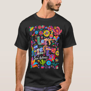 Camiseta Vamos festejar o divertido floral de San Antonio c
