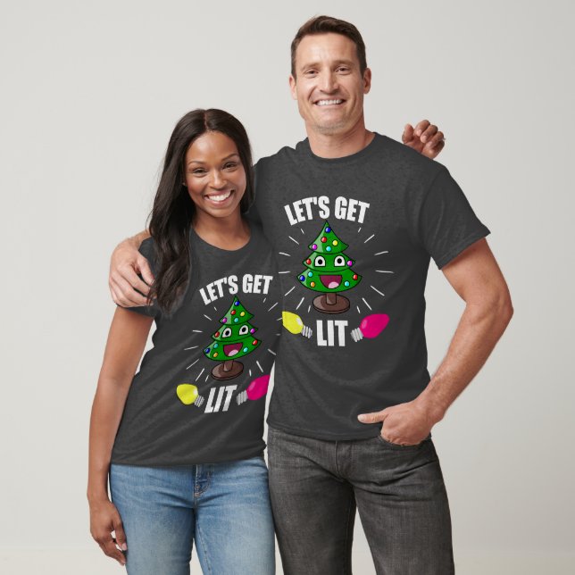 Camiseta Vamos fica com humor natalício (Unissex)