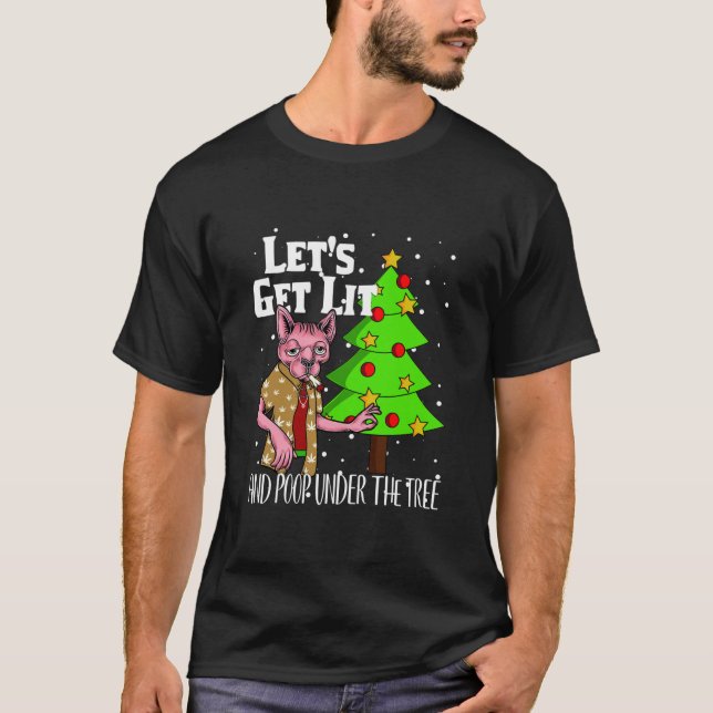 Camiseta Vamos Fica Engraçado Pijama de Natal (Frente)