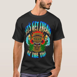 Camiseta Vamos Fica Freado No Surfe De Verão De Tiki 