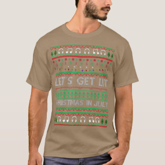 Camiseta Vamos fica no Natal em julho de verão natal T