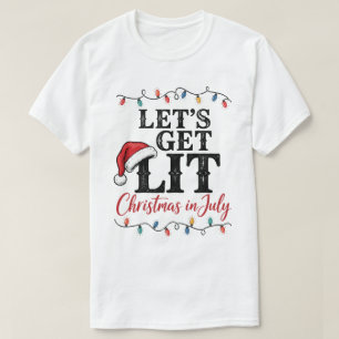 Camiseta Vamos Ficar Bêbados Festa de Natal em Julho