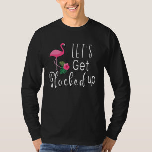 Camiseta Vamos Ficar Bloqueadas, Flamingo Lover Roupas Mulh