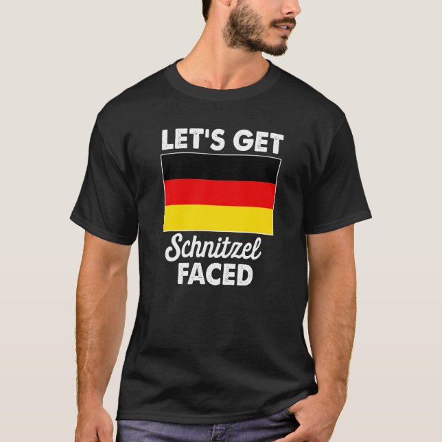 Camiseta Vamos Ficar com Cara de Schnitzel Bandeira Alemã (Frente)
