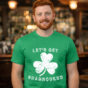Camiseta Vamos Ficar Shamrocked Dia de São Patrício Angusti