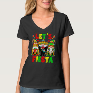 Camiseta Vamos Fiesta Latim Gnomos Mexicanos Poncho Cin