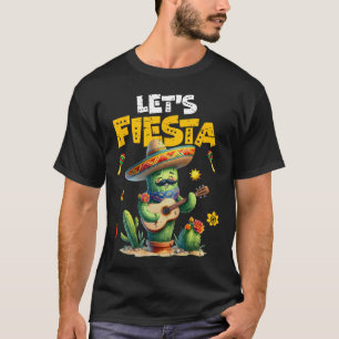 Camiseta Vamos Fiesta México Fiesta Taco Guitar Cacto Cinc