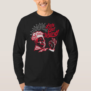 Camiseta Vamos, fique estranho! Funny Vintage Pizza Box Man