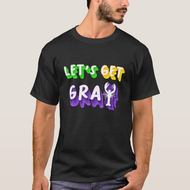 Camiseta Vamos Get Cray Mardi Gras (Frente)