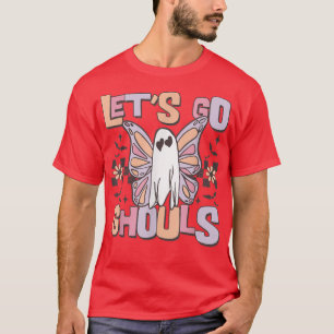 Camiseta Vamos Ghouls Boo Borboleta Retroativa Flor H