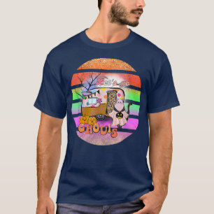 Camiseta Vamos Ghouls Halloween Acampando Ghost Funny Boho