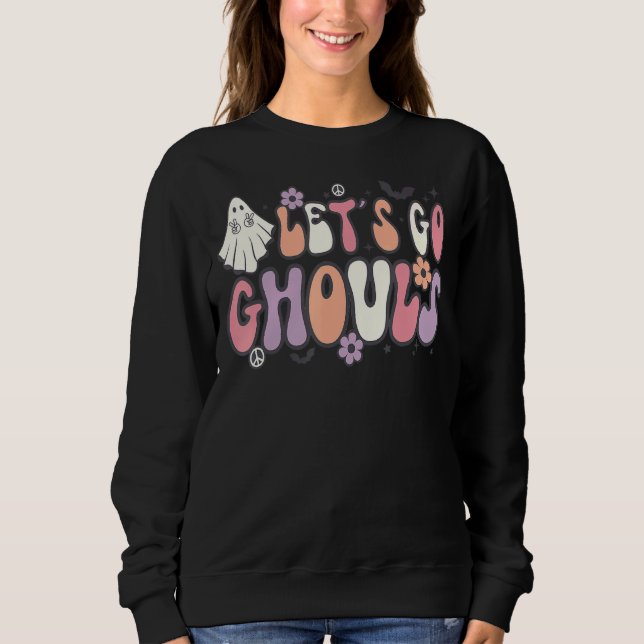 Camiseta Vamos Ghouts Retro Halloween (Frente)