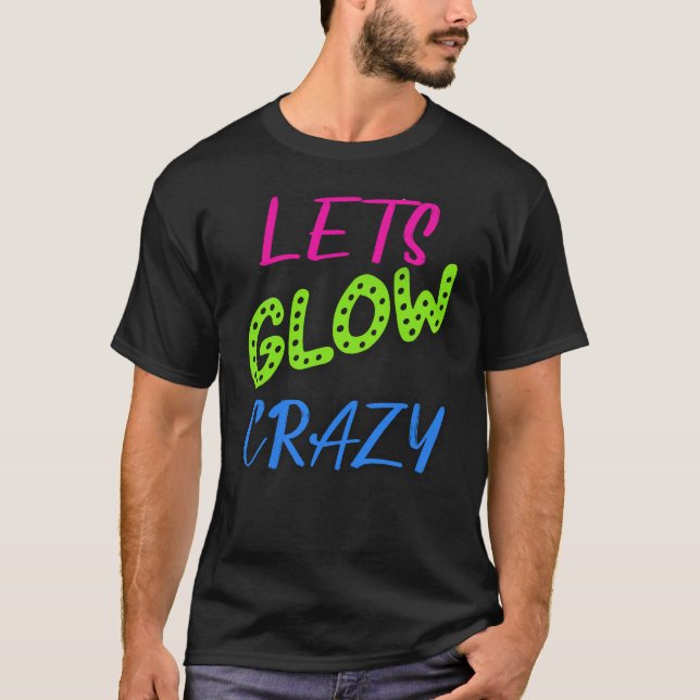 Camiseta Vamos GlowCrazy, Neon Retro Birthday (Frente)