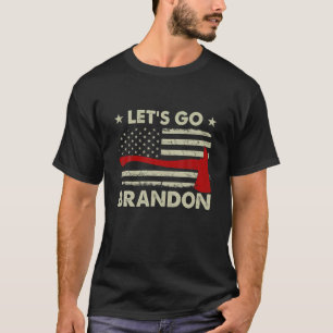 Camiseta Vamos Go Ax Brandon American Flag Thin Red Line F