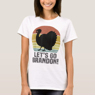 Camiseta Vamos Go Brandon Ação de Graças Turquia Retro Vint