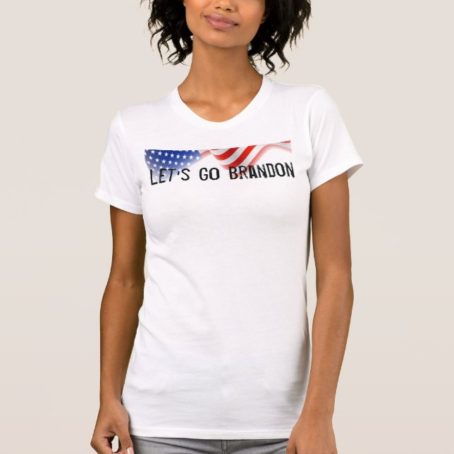 Camiseta Vamos Go Brandon - Bandeira Americana - Patriótica (Frente)