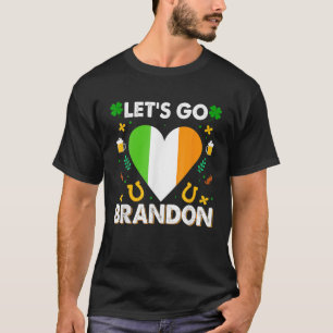 Camiseta Vamos Go Brandon Dia de São Patrício Engraçado Pre