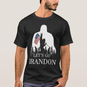 Camiseta Vamos Go Brandon EUA Flag Bigfoot