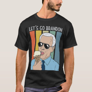 Camiseta Vamos Go Brandon Funny Biden Sorvete Memória Retro