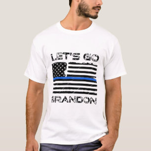 Camiseta Vamos Go Brandon Funny Distante Blue Line Flag T