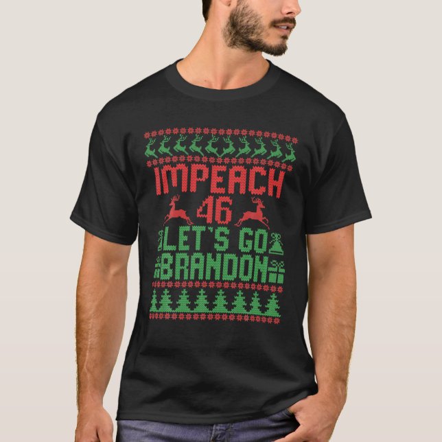 Camiseta Vamos Go Brandon Joe Biden Ugly Impeach Biden 46 P (Frente)