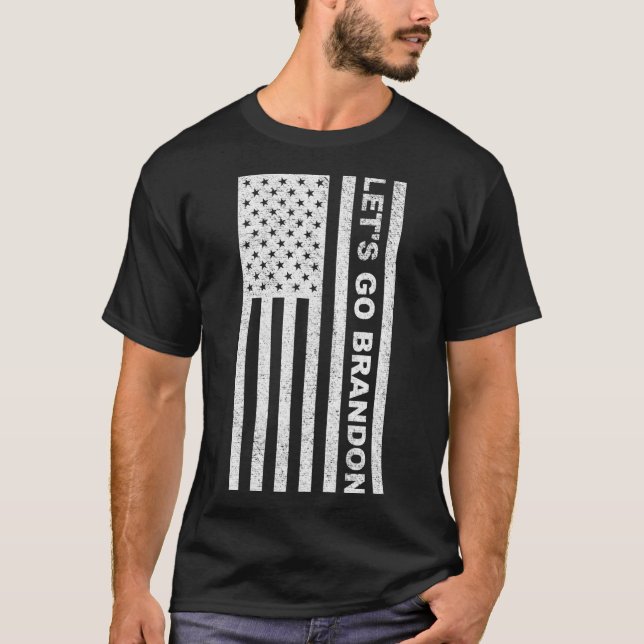 CAMISETA VAMOS GO BRANDON USA FLAG (Frente)