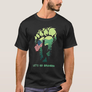 Camiseta Vamos Go Branson Brandon EUA Flag Bigfoot