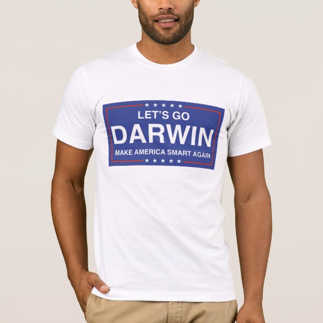 Camiseta Vamos Go Darwin - Torne a América inteligente nova (Frente)