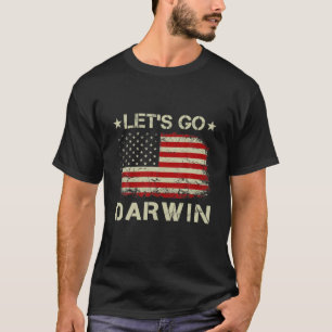 Camiseta Vamos Go Darwin Vintage American Flag Patriótico
