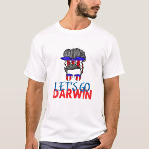 Camiseta Vamos Go Darwin Women Girl USA Flag Vintage Mensag
