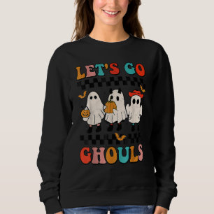 Camiseta Vamos Go Ghouls Groovy Retro Spooky Season Ghost H