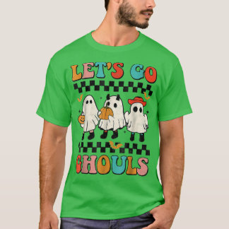 Camiseta Vamos Go Ghouls Groovy Retro Spooky Season Ghost H